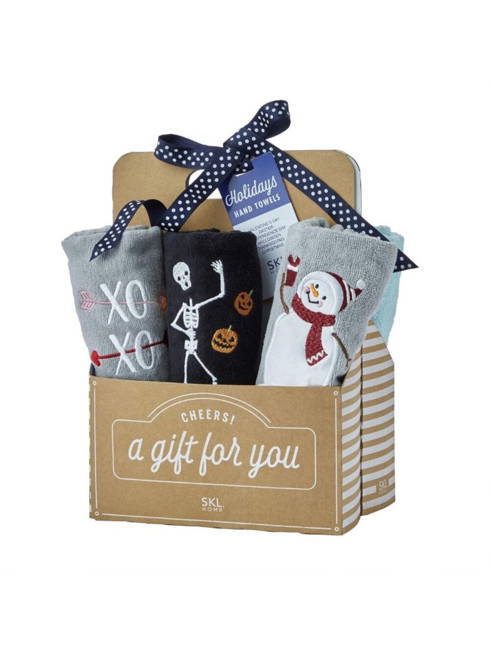 Festive 6pc Hand Towel Gift Set - Holiday Decor, Soft Absorbent Towels, Perfect